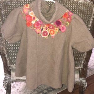 Anthropologie knitted & knotted petunia sweater